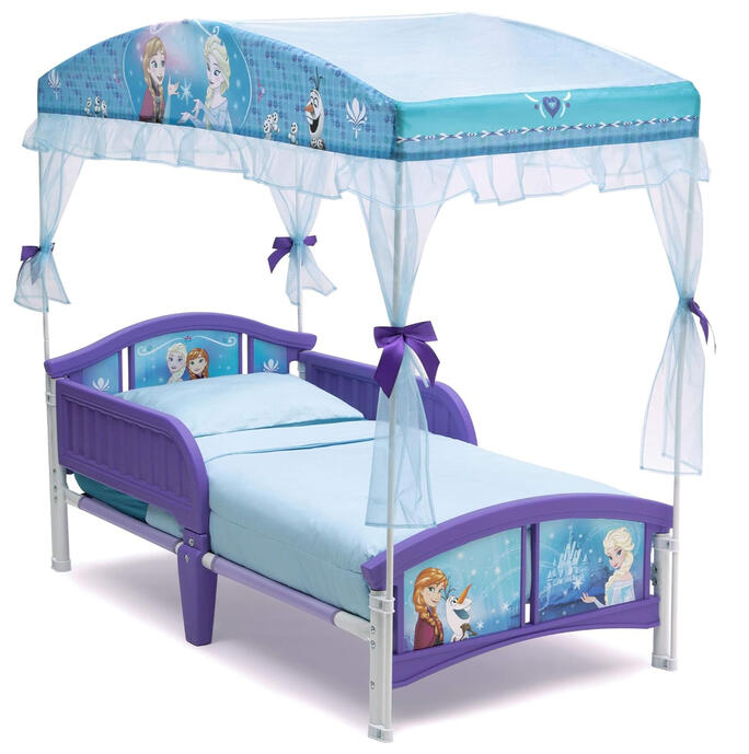 Delta Children Disney Frozen Canopy Toddler Bed with Rails