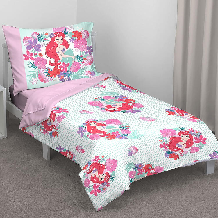 Disney Ariel Sea Garden Toddler Bedding Set 4 Piece